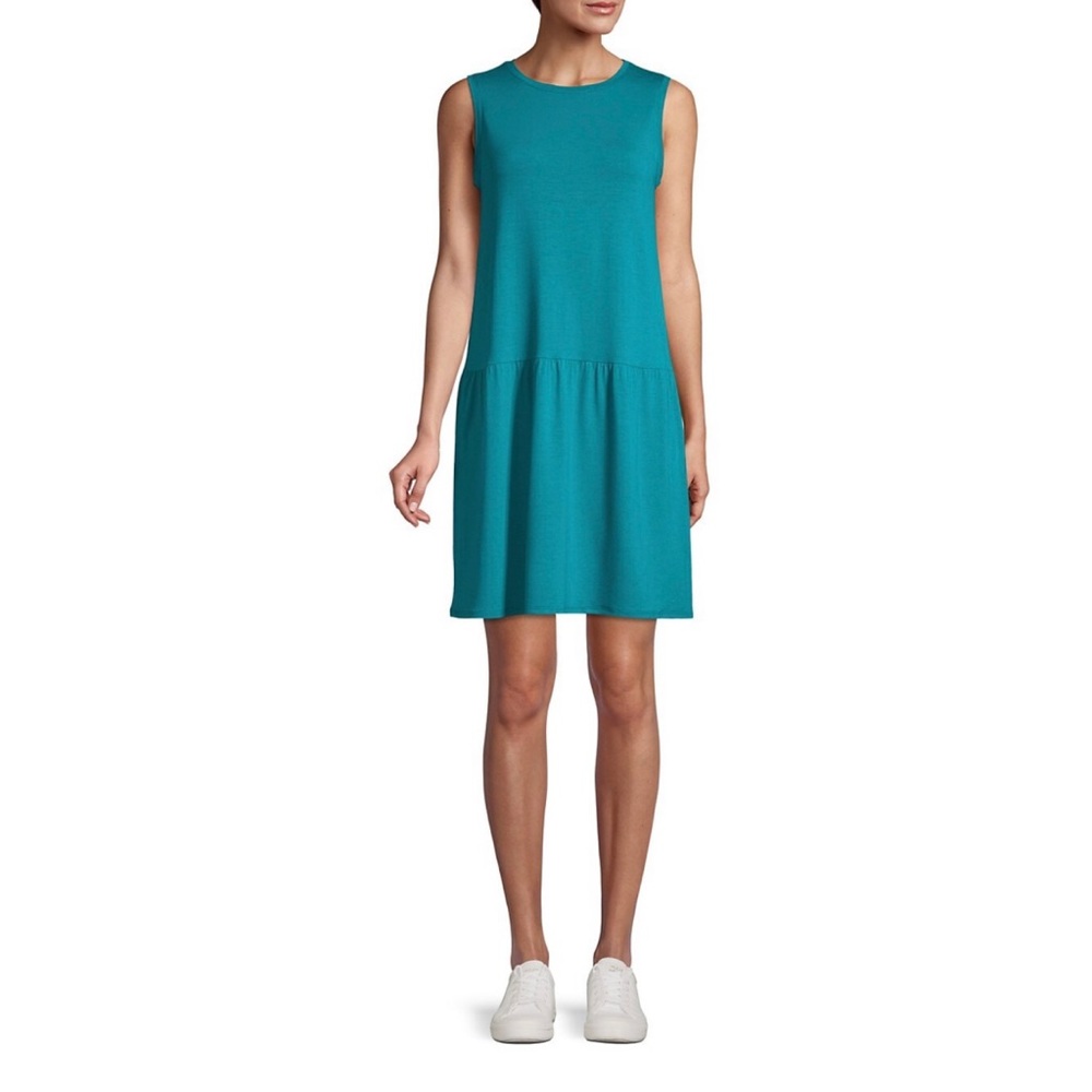 Eileen Fisher Jersey Stretch Drop Waist Dress